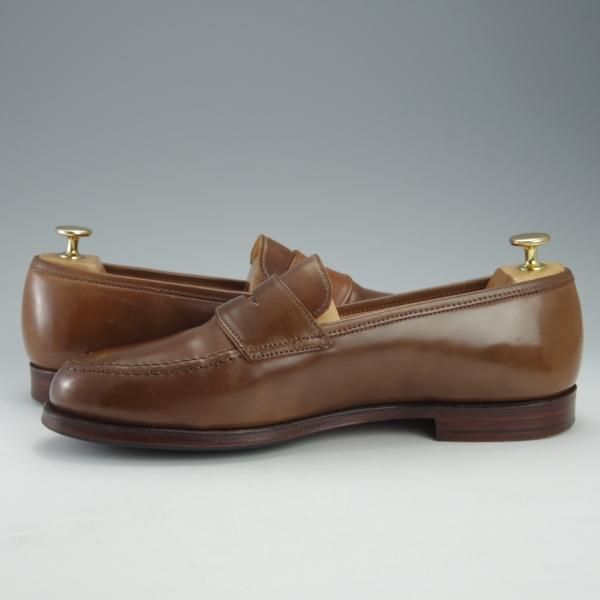 ★クロケット&ジョーンズ 8.5E【定価￥129,600-★ウイスキーコードバン/茶/BOSTON 2】コインローファー/メンズ/Crockett&Jones★i527