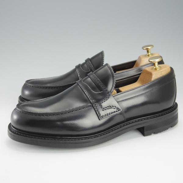 未使用★チャーチ 75F/UK7.5【★CAPSTONE 2/コインローファー】126ラスト/ポリッシュドバインダーカーフ/黒/メンズ/Church's★i528