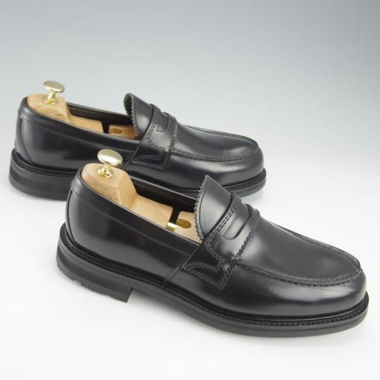 未使用★チャーチ 75F/UK7.5【★CAPSTONE 2/コインローファー】126ラスト/ポリッシュドバインダーカーフ/黒/メンズ/Church's★i528