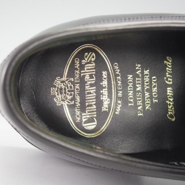 未使用★チャーチ 75F/UK7.5【★CAPSTONE 2/コインローファー】126ラスト/ポリッシュドバインダーカーフ/黒/メンズ/Church's★i528