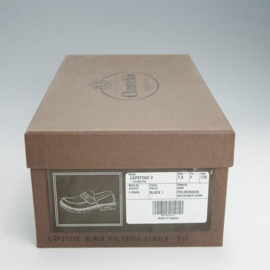 未使用★チャーチ 75F/UK7.5【★CAPSTONE 2/コインローファー】126ラスト/ポリッシュドバインダーカーフ/黒/メンズ/Church's★i528