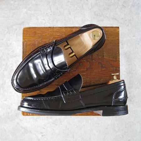 極上★チャーチ 70G/UK7【現行定価￥139,700-★コインローファー/TUNBRIDGE】126ラスト/ポリッシュドバインダーカーフ/黒/Church's★i530