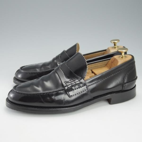 極上★チャーチ 70G/UK7【現行定価￥139,700-★コインローファー/TUNBRIDGE】126ラスト/ポリッシュドバインダーカーフ/黒/Church's★i530