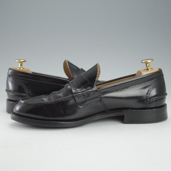 極上★チャーチ 70G/UK7【現行定価￥139,700-★コインローファー/TUNBRIDGE】126ラスト/ポリッシュドバインダーカーフ/黒/Church's★i530