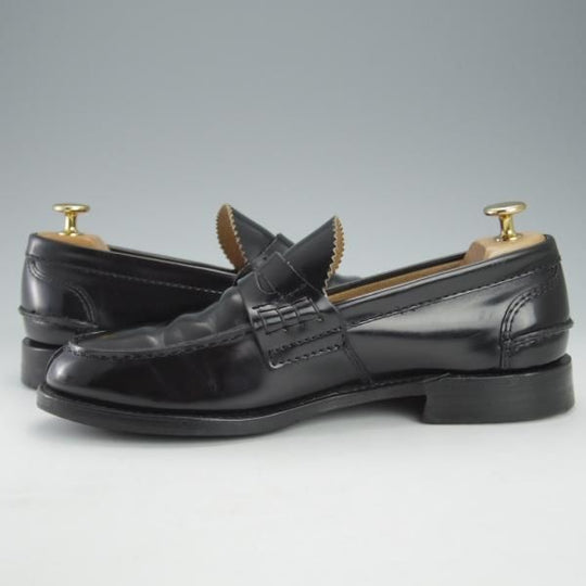 極上★チャーチ 70G/UK7【現行定価￥139,700-★コインローファー/TUNBRIDGE】126ラスト/ポリッシュドバインダーカーフ/黒/Church's★i530