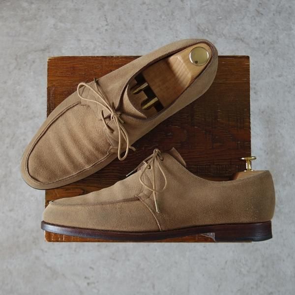 極上★ジョンロブ 7.5E【★NEWMARKET/6000ラスト】Uチップ/スエード/薄茶/メンズ/JOHN LOBB★i532