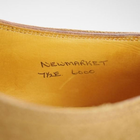 極上★ジョンロブ 7.5E【★NEWMARKET/6000ラスト】Uチップ/スエード/薄茶/メンズ/JOHN LOBB★i532