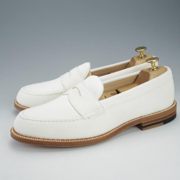 未使用★オールデン 8D【定価￥92,400-★ユナイテッドアローズ別注/コインローファー】62446/ヴァンラスト/スエード/白/Alden★i535