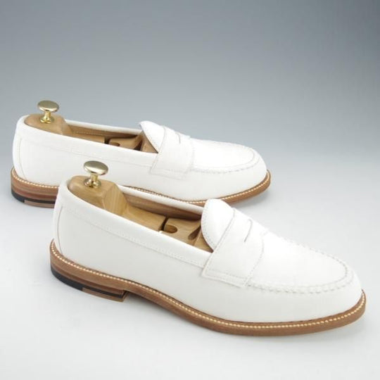 未使用★オールデン 8D【定価￥92,400-★ユナイテッドアローズ別注/コインローファー】62446/ヴァンラスト/スエード/白/Alden★i535