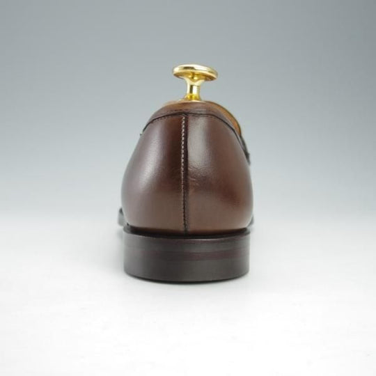 未使用★クロケット&ジョーンズ 5.5E【定価￥90,200-★BOSTON 2/ボストン/376ラスト】コインローファー/濃茶/Crockett&Jones★i536