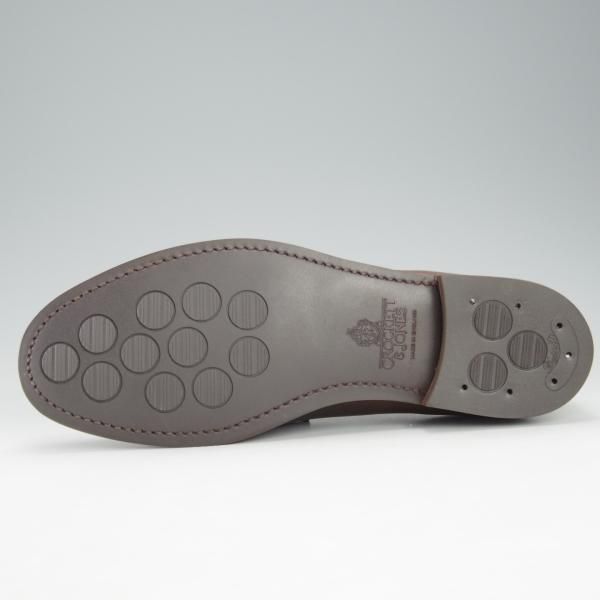 未使用★クロケット&ジョーンズ 5.5E【定価￥90,200-★BOSTON 2/ボストン/376ラスト】コインローファー/濃茶/Crockett&Jones★i536