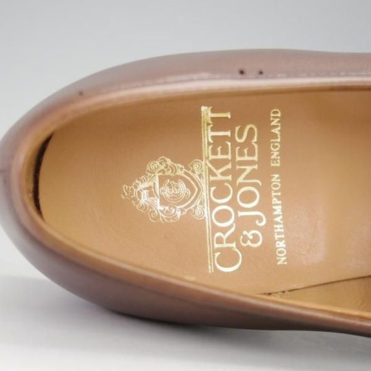 未使用★クロケット&ジョーンズ 5.5E【定価￥90,200-★BOSTON 2/ボストン/376ラスト】コインローファー/濃茶/Crockett&Jones★i536