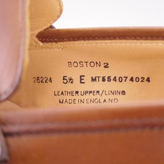 未使用★クロケット&ジョーンズ 5.5E【定価￥90,200-★BOSTON 2/ボストン/376ラスト】コインローファー/濃茶/Crockett&Jones★i536