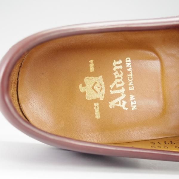 ★オールデン 6.5E【コードバン仕様★9916/コインローファー】ヴァンラスト/赤茶/バーガンディー/#8/メンズ/Alden★i537