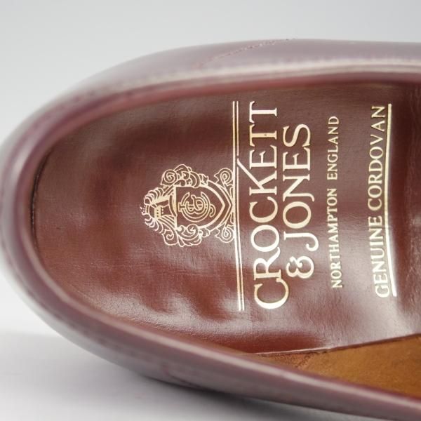 極美品★クロケット&ジョーンズ 6E【定価￥136,400-★コードバン仕様/HARVARD 2】376ラスト/コインローファー/赤茶/Crockett&Jones★i538