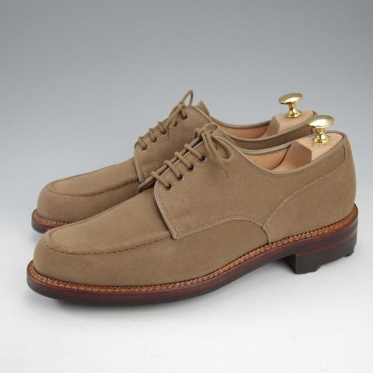 未使用★クロケット&ジョーンズ 6E【定価￥81,400-★CORK/リッジウェイソール】371ラスト/Uチップ/スエード/灰茶/Crockett&Jones★i555