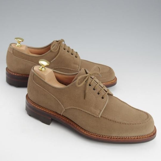 未使用★クロケット&ジョーンズ 6E【定価￥81,400-★CORK/リッジウェイソール】371ラスト/Uチップ/スエード/灰茶/Crockett&Jones★i555