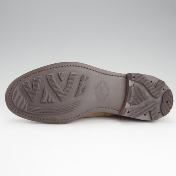 未使用★クロケット&ジョーンズ 6E【定価￥81,400-★CORK/リッジウェイソール】371ラスト/Uチップ/スエード/灰茶/Crockett&Jones★i555