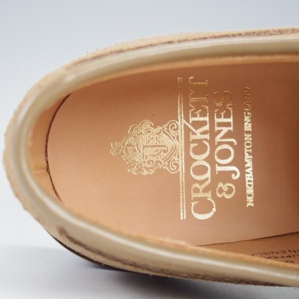 未使用★クロケット&ジョーンズ 6E【定価￥81,400-★CORK/リッジウェイソール】371ラスト/Uチップ/スエード/灰茶/Crockett&Jones★i555