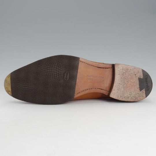 極美品★チャーチ 70F/UK7【定価￥148,500-★ストレートチップ/DUBAI】136ラスト/5都市ロゴ/ネバダカーフ/茶/Church's★i556