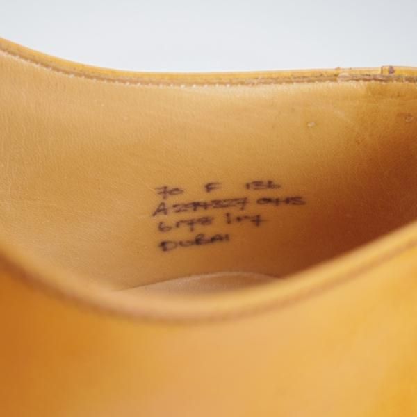 極美品★チャーチ 70F/UK7【定価￥148,500-★ストレートチップ/DUBAI】136ラスト/5都市ロゴ/ネバダカーフ/茶/Church's★i556