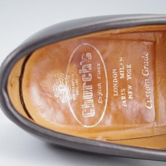 ★チャーチ 80F/UK8【★DARWIN/93ラスト】コインローファー/カーフ/黒/メンズ/Church's★i557