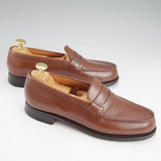 極上★J.M.ウェストン(レディース) 4B【現行定価￥126,500-★コインローファー/180】旧ロゴ/ヴィンテージ/茶/Weston/ウエストン(レディース)★i559