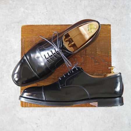 極美品★チャーチ 65G/UK6.5【定価￥160,600-★外羽根版コンサル/173ラスト/CARTMEL】/ストレートチップ/黒/Church's★i563