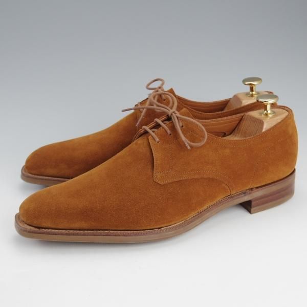 美品 エドワードグリーン KIBWORTH 7.5/8E ラスト888 エドワードグリーン 7.5E【プレーントゥ/888ラスト/スエード/茶