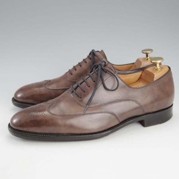 ★ジョンロブ SIZE 41【貴重★エルメス別注/HERMES/ミュージアムカーフ】JOHN/H103ラスト/灰茶/JOHN LOBB★i565