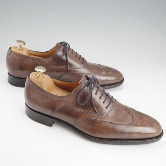 ★ジョンロブ SIZE 41【貴重★エルメス別注/HERMES/ミュージアムカーフ】JOHN/H103ラスト/灰茶/JOHN LOBB★i565