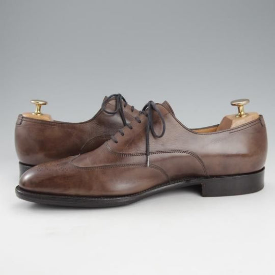 ★ジョンロブ SIZE 41【貴重★エルメス別注/HERMES/ミュージアムカーフ】JOHN/H103ラスト/灰茶/JOHN LOBB★i565