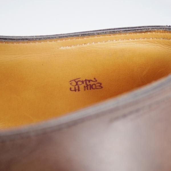 ★ジョンロブ SIZE 41【貴重★エルメス別注/HERMES/ミュージアムカーフ】JOHN/H103ラスト/灰茶/JOHN LOBB★i565