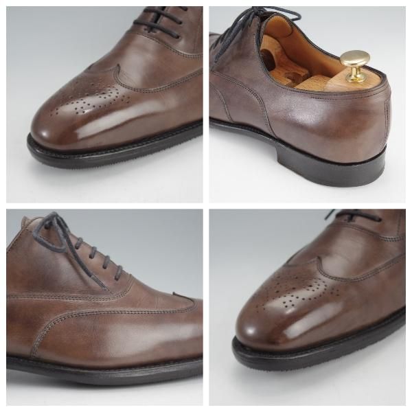 ★ジョンロブ SIZE 41【貴重★エルメス別注/HERMES/ミュージアムカーフ】JOHN/H103ラスト/灰茶/JOHN LOBB★i565