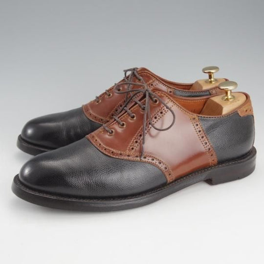 極上★オールデン 7D【貴重★ウイスキーコードバン×アルパインカーフ/(米)LEFFOT別注】バリーラスト/89921/茶×黒/サドル/Alden★i566