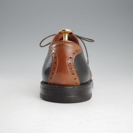 極上★オールデン 7D【貴重★ウイスキーコードバン×アルパインカーフ/(米)LEFFOT別注】バリーラスト/89921/茶×黒/サドル/Alden★i566