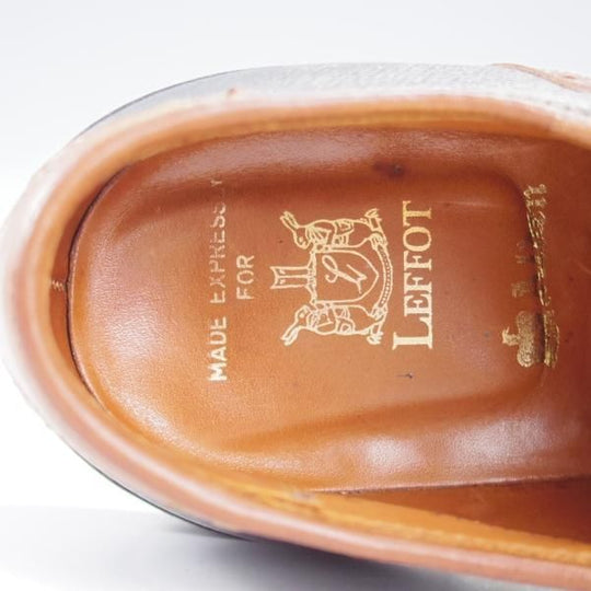 極上★オールデン 7D【貴重★ウイスキーコードバン×アルパインカーフ/(米)LEFFOT別注】バリーラスト/89921/茶×黒/サドル/Alden★i566