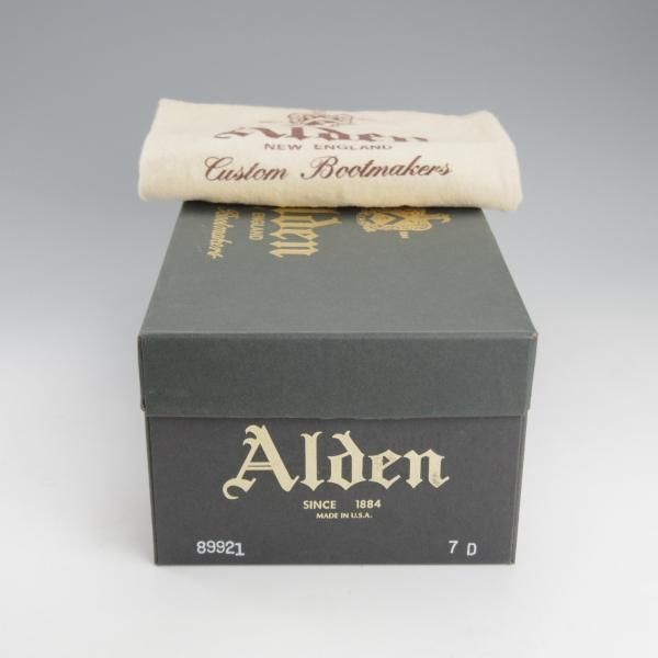 極上★オールデン 7D【貴重★ウイスキーコードバン×アルパインカーフ/(米)LEFFOT別注】バリーラスト/89921/茶×黒/サドル/Alden★i566