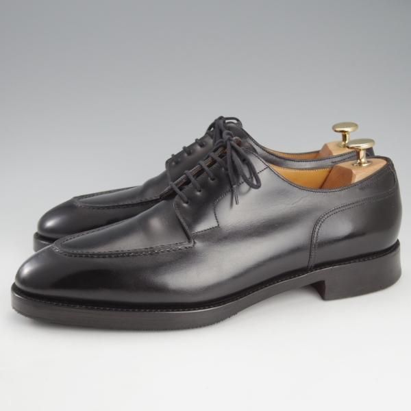 極上★ジョンロブ 8.5D【名作★CHAMBORD/スキンステッチ仕様/8695ラスト】シャンボード/Uチップ/カーフ/黒/メンズ/JOHN LOBB★i568