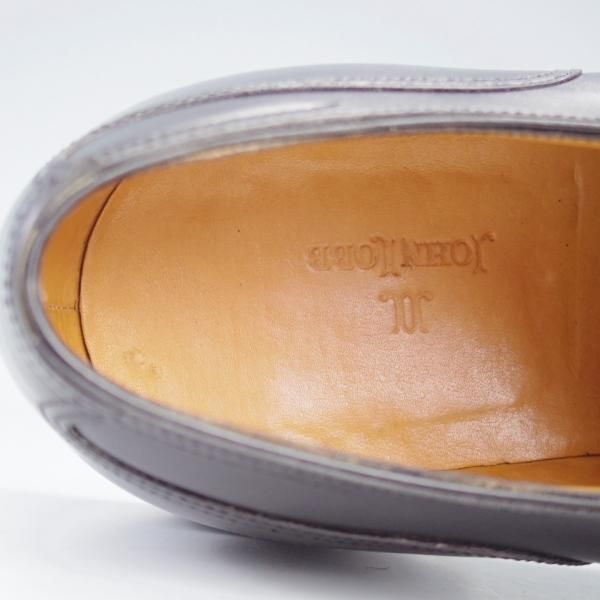 極上★ジョンロブ 8.5D【名作★CHAMBORD/スキンステッチ仕様/8695ラスト】シャンボード/Uチップ/カーフ/黒/メンズ/JOHN LOBB★i568