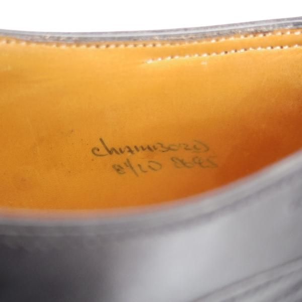 極上★ジョンロブ 8.5D【名作★CHAMBORD/スキンステッチ仕様/8695ラスト】シャンボード/Uチップ/カーフ/黒/メンズ/JOHN LOBB★i568