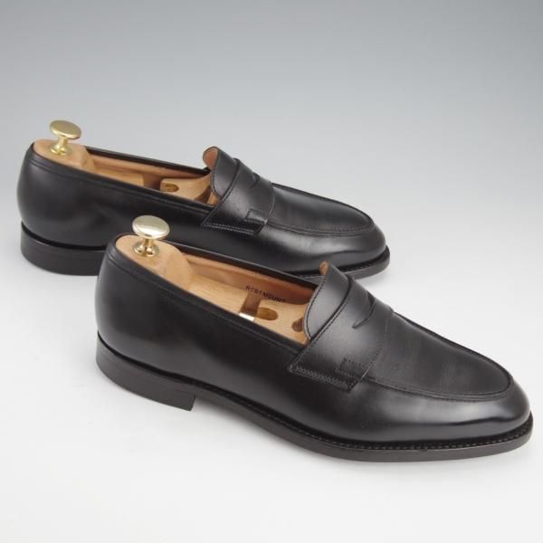 極上★クロケット&ジョーンズ 6E【定価￥88,000-★ユナイテッドアローズ別注/ROSEMOUNT】330ラスト/ローファー/黒/Crockett&Jones★i572