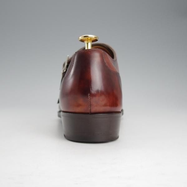 ★(英)アンソニー・クレバリー 9.5E【定価20万円以上★CAINE/ダブルモンク】カーフ/茶/メンズ/ANTHONY CLEVERLEY★i573