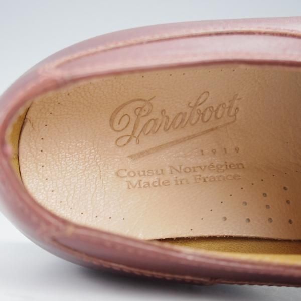 未使用★パラブーツ SIZE 5.5【現行定価￥71,500-★アヴィニョン/AVIGNON】グリフソール/リスレザー/Uチップ/マロン/茶/Paraboot★i574