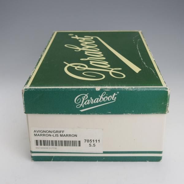 未使用★パラブーツ SIZE 5.5【現行定価￥71,500-★アヴィニョン/AVIGNON】グリフソール/リスレザー/Uチップ/マロン/茶/Paraboot★i574