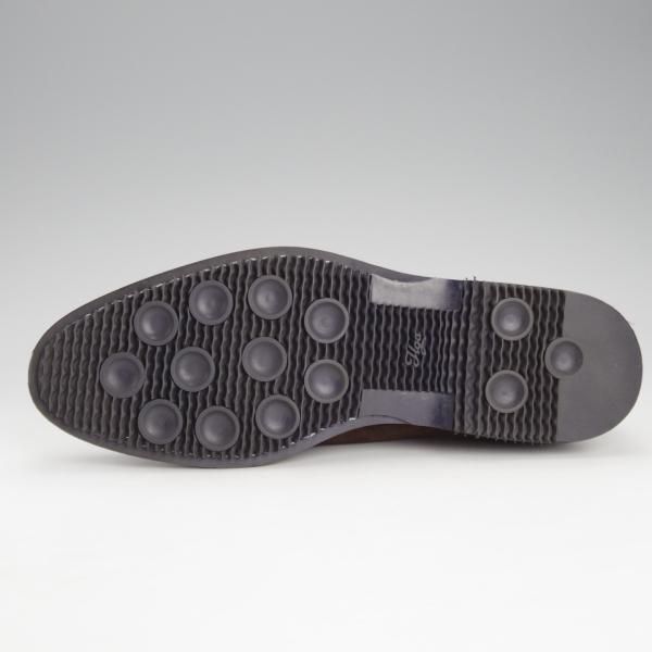 極上★(伊)ボリーニ SIZE 6【★プレーントゥ/濃茶】スエード/メンズ/Bolini★i575