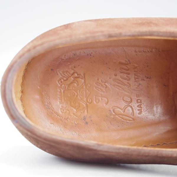 極上★(伊)ボリーニ SIZE 6【★プレーントゥ/濃茶】スエード/メンズ/Bolini★i575