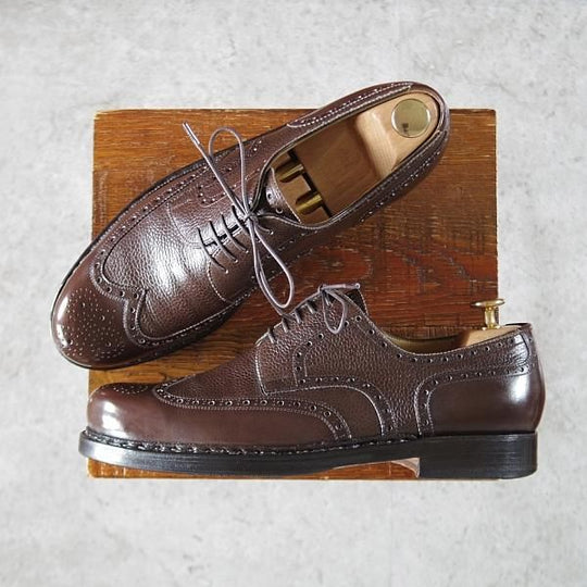 極上★(東欧)VASS/ヴァーシュ SIZE 41【定価￥132,000-★Budapest/ブダペスト】BPラスト/フルブローグ/濃茶/メンズ★i576