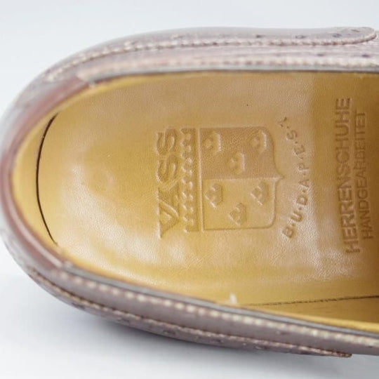 極上★(東欧)VASS/ヴァーシュ SIZE 41【定価￥132,000-★Budapest/ブダペスト】BPラスト/フルブローグ/濃茶/メンズ★i576