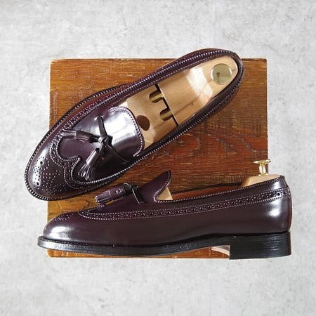 未使用★オールデン 8D【定価￥137,500-★コードバン仕様/ユナイテッドアローズ別注】3905/タッセルローファー/赤茶/Alden★i577